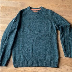 Men’s SUPERDRY WORK WEAR lambs wool gray sweater